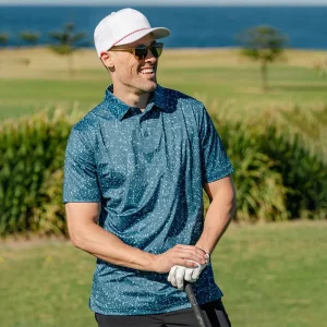 New Design Men’s Formal Solid Knitted Golf Shirt Custom Polyester Spandex Breathable Comfortable