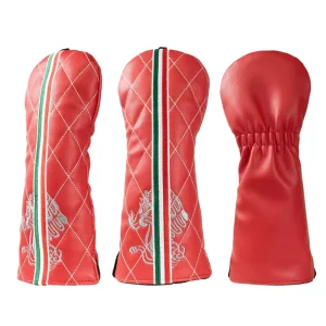 New Design PU Colorful Leather Golf Head Covers Golf Club Driver Head Covers Golf Headcover