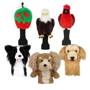 New Design Plush Puppy Animal Plushie Driver Head Cover Soft Golf Headcover Custom Golf Accessories