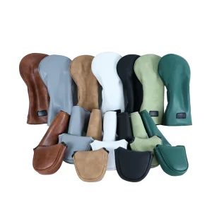 New Design Premium Waterproof PU Magnetic Closure Custom Golf Head Cover with Logo