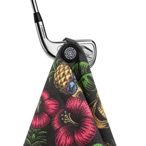 New Design Print Golf Towels Microfiber Waffle Magnetic Golf Towel Custom Logo With Clip