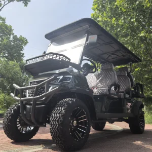 New Electric 6-Passenger Golf Cart Off-Road Golf Buggy 60V 5KW CE/DOT Certified Aluminium 70-90km Range 12/14 Tires