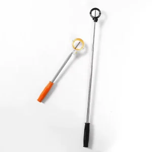 New Golf Ball Catcher Stainless Steel Antenna Shaft Double Ring Head Ball Picker Can Be Telescopic to Pick up Clubs