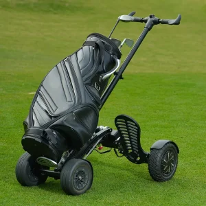 New Model 4 Wheel Golf Push Cart Trolley Golf Buggy Folding Electric Golf Scooter With Removable Battery
