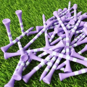 New Style Printed Golf Wooden Tees Custom Logo Professional Unbreakable Multiple Colors Sizes