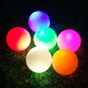 New Trend Night Light up Printing With Custom Logo Glow in the Dark Play Gift Set Bulk Luminous LED Glowing Golf Balls