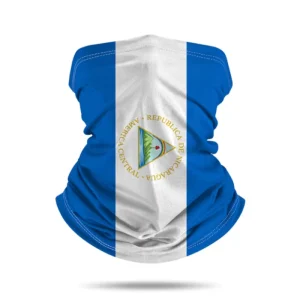 Nicaragua Flag Pattern Face Cover Custom High Quality Tube Neck Gaiter for Sport Cycling Fishing Daily Accessories