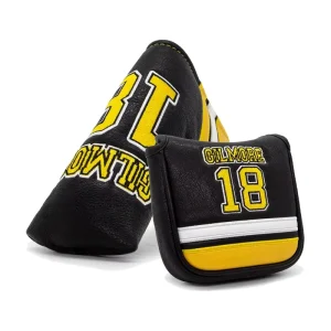 No. 18 Embroidered Waterproof PU Magnetic Golf Putter Headcover