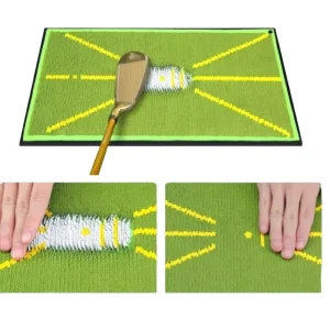 Non Slip Rubber Base Mini Golf Practice Mat Hitting Aid Swing Trainer Detection Tool Indoor Outdoor Training Equipment