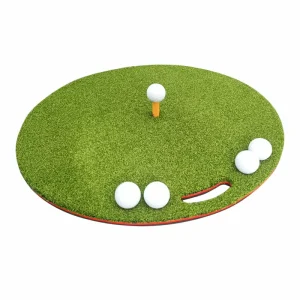 Non-Slip Rubber Golf Hitting Practice Mat with High-Density Turf for Chipping Training