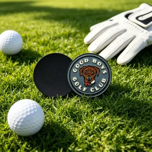 Novelty Bulk Breakfast Funny Permanent Marker Golf Ball Marker Accessory Pickleball Customised Coin Leather Bracelet Random