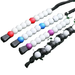 Nylon Braid Golf Stroke Score Counter With Plastic Golf Ball Beads Putt Counter Sports Score Counter Golf Training Aids