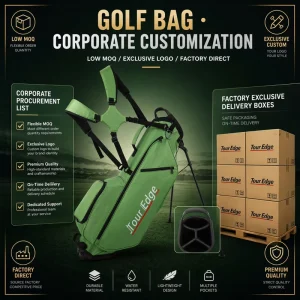 Nylon Golf Stand Bag Printed Mini Lightweight Carry Bag 2 Way Sunday Golf Bag with Rain Cover Direct Golf Bag Factory