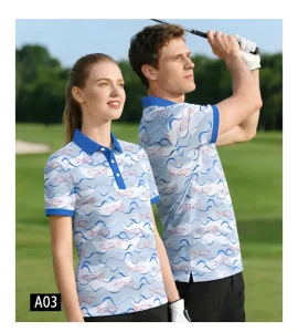 ODM Custom Logo Golf Clothes Summer Golf Apparel Men’s Lapel Short Sleeve Golf Polo Shirts Manufacturer