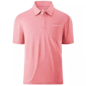 ODM Men’s Casual Printed Solid Pattern Short-Sleeved Golf Shirt 100% Polyester Knitted 180g Quick Dry Button Front Logo Sports