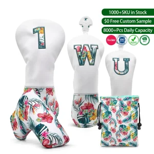OEM Accepted Classic Style Golf Headcover Stylish Look Golf Club Head Cover Synthetic Leather Golf Wood Head Cover