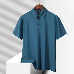 OEM Anti Wrinkle Solid Polyester Cotton Woven Design Fashion Golf Shirts Uniform Short Sleeve Custom Logo