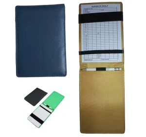 OEM Brand Golf Scorecard Holder NOTEBOOK Clip Organizer PU Material