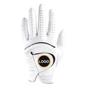 OEM Breathable High Quality Left Right Hand Cabretta Leather Golf Gloves Custom Leather Golf Glove