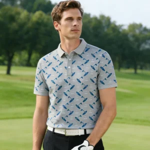 OEM Breathable Quick Dry 4 Way Stretch Polo Shirts Factory GEEDA Clothing Summer UV Protection Lightweight Unisex Golf Clothes