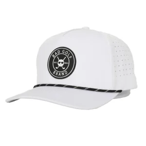 OEM Breathable Waterproof Polyester Sport Golf Hat 5 Panel Patch Logo Laser Cut Perforated Rope Baseball Cap