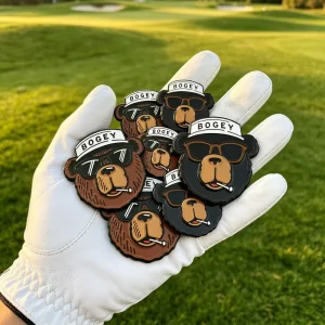 OEM Bulk Custom Blank die cut Golf Ball Marker Brass Belt Buckle Metal Blank Stencil Holder Stamp Manufacturer Necklace for Golf