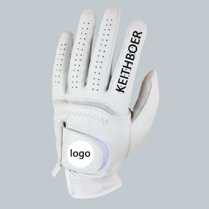 OEM Cabretta Genuine Leather Golf Gloves Soft Breathable Durable Full Finger Adjustable Wrist Strap