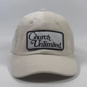 OEM Comfortable New Arrival Solid Colorful 6 Panel Unstructured Baseball Cap Custom Woven Patch Design Beige Corduroy Dad Hats