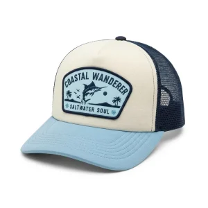 OEM Custom 5 Panel Mesh Trucker Hat Vintage Coastal Unisex Baseball Cap Embroidered Animal Patch Outdoor Snapback Fishing Hat