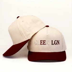 OEM Custom 5 Panel Unisex Embroidered Baseball Hats Cotton Adjustable Size Two Tone Curved Brim Baseball Caps