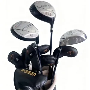 OEM Custom Carbon Fiber Woven Rib Golf Club Set Medium Weight Industrial High Swing Speed Complete Driver Iron Putter Kit Pros