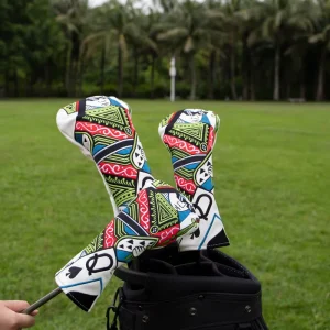 OEM Custom Embroidery Spades Queen Golf Club Covers Waterproof Fabric Golf Headcover Wood Custom Golf Driver Cover