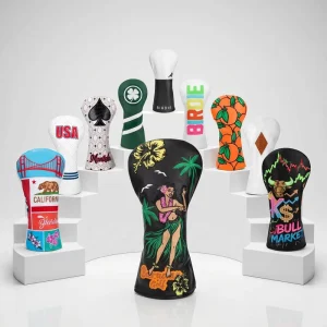OEM Custom Golf Driver Headcover 460cc PU Leather Magnetic Closure Plush Lining Waterproof Embroidery Logo Factory