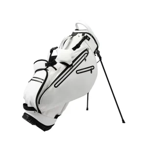 OEM Custom Logo Color Pu Leather Golf Bag Multiple Pockets Golf Stand Bag With 4 Way Top Dividers