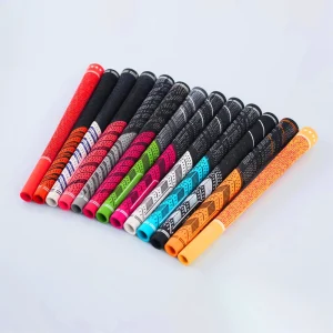 OEM Custom Logo Durable Standard Size Non Slip Training Golf Club Grips Rubber 0.580 in Outer Diameter 260 mm
