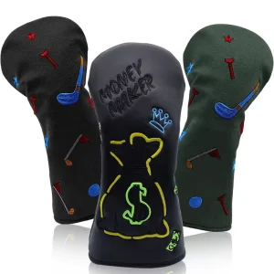 OEM Custom Logo Embroidered Patch Golf Head Cover Set 4Pcs for Driver Fairway Hybrid Putter Waterproof Mens Womens Gift