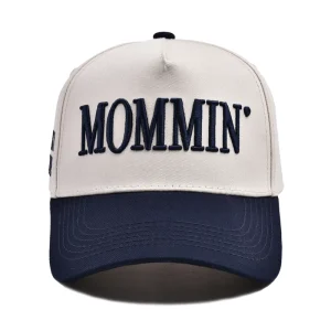 OEM Custom Logo MOMMIN Letter Embroidered Two Tone Cap Moda Gorras De Béisbol Personalizadas Cotton Unisex Dad Hat