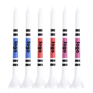 OEM Custom Logo Plastic Golf Tees 4 Claw Multi Size Lightweight Bulk Golf Plastic Tees for Tournament Promotional Gift