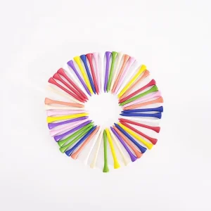OEM Custom Logo Professional Multi Color Bamboo Wood Golf Tees 42 54 60 70 83mm Various Sizes