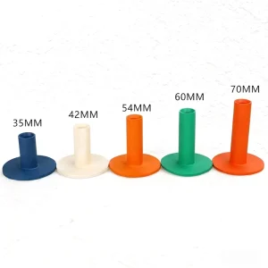OEM Custom Logo Rubber Golf Tees Yellow & Multi Colors All Lengths 1″-5″ Eco Friendly & Reusable for Promotions