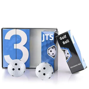OEM Custom Logo Two Piece Black Dot Golf Balls Three Line Design Surlyn Rubber Practice Balls for Simulator or Training Practice
