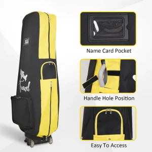 OEM Custom Nylon Polyester Golf Rain Cover Waterproof Golf Bag Air Travel Cover