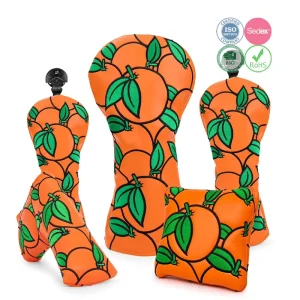OEM Custom PU Leather Golf Wood Headcover Set 1 3 X Driver Fairway Hybrid Club Cover Manufacturer