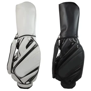 OEM Custom PU Leather Professional Golf Stand Bag for Men Durable 15 Clubs with Embroidered Logo