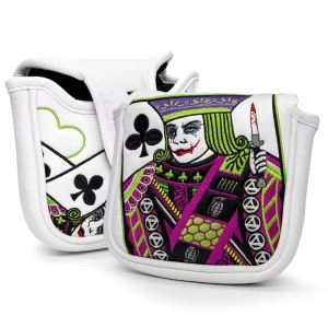 OEM Design Golf Head Covers Custom Headcover Putter Mallet Embroidery Logo Magnetic Golf Mallet Putter Headcover