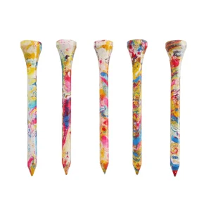 OEM Durable Lightweight Golf Wooden Tees Camouflage Custom Printed Logo 4″ 3 1/4″ 2 3/4″ 2 1/8″ Colorful Custom Package
