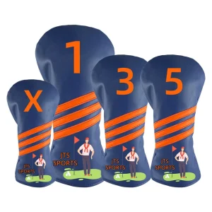 OEM Durable PU Leather Embroidered Golf Headcovers Custom Design Logo Golf Club Head Covers for Woods