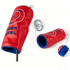 OEM Factory Beer Bottle Golf Club Headcovers Barrel Shape PU Leather Embroidered Wood Custom Color Golf Head Cover