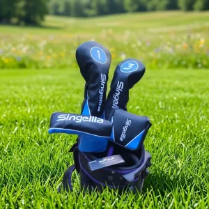 OEM Factory Custom Design Blue Golf Head Cover PU Leather Golf Club Cover Set Embroidery Logo Golf Headcover