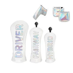 OEM Factory Custom Design Golf Club Cover PU Leather Embroidered Driver Cover Print Logo Golf Headcover
